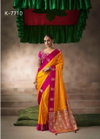 Kalki Silk By Kira Pure Satin Silk With Raw Silk Sarees Online Wholesale